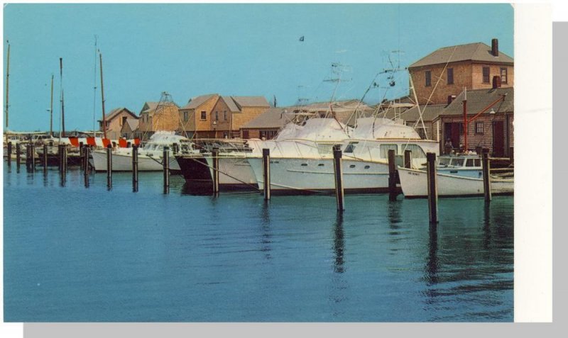 Nantucket Island, Massachusetts/MA Postcard, New Boat Basin, Cape Cod