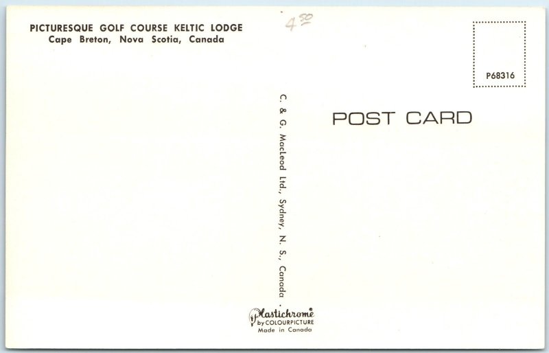 c1960s Cape Breton, NS Keltic Lodge Golf Course Chrome Postcard Players A103