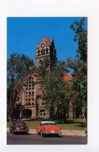 Knox IN Street View Court House Old Cars Vintage Store Fronts Postcard