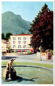 Paradiso-Lugano, Ticino Switzerland HOTEL PRIMROSE Vintage Advertising Postcard