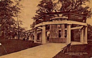 LOUISVILLE KENTUCKY~COLONNADE (sp) IN CENTRAL PARK~NORWOOD PUBL POSTCARD