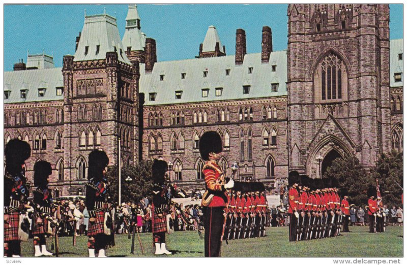 Changing of the Guards on the terrace in front of the Parliament Building, ...
