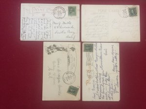 US 4 Vintage ROMANCE  postcards Nice group