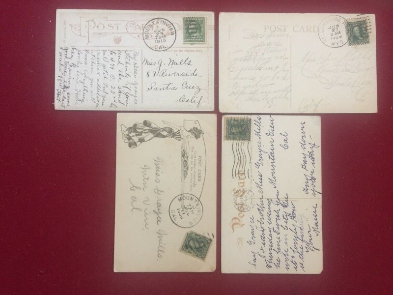 US 4 Vintage ROMANCE  postcards Nice group