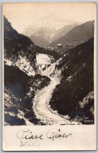 Piave River Italy c1915 RPPC Real Photo Postcard River and Bridge