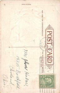 F24/ Santa Claus Merry Christmas Postcard c1910 Tree Holly 17