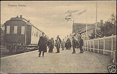 finland, TORNIO, Tornion Asema, Train Station (1910s)