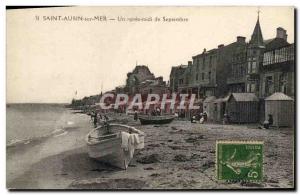 Old Postcard Saint Aubin sur Mer An Apres Midi September