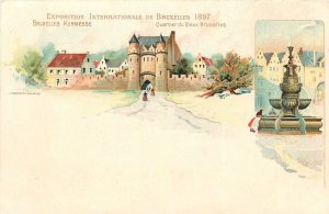 Postcard 1897 Brussels Belgium International Exposition undivided FR24-1584