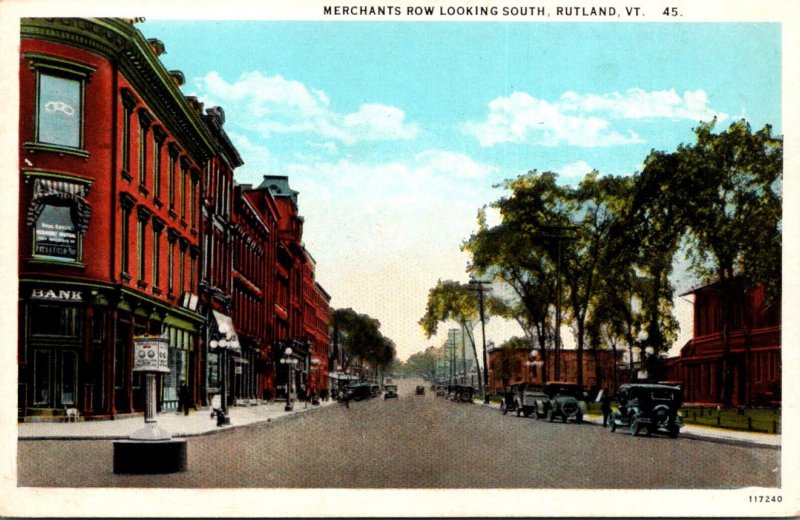 Vermont Rutland Merchants Row Street Scene Looking South Curteich