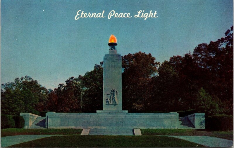 Eternal Peace Light Memorial Franklin D Roosevelt Postcard VTG UNP Gettysurg PA  