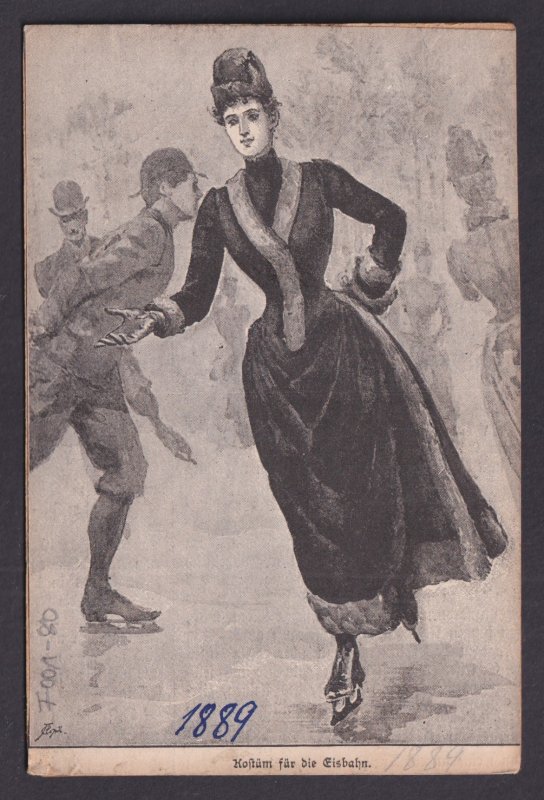 Vintage postcard Germany Circus Wally & Willy Kümigkeit Comic Singing Dance Duet