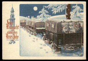3rd Reich Germany 1941 LENINGRAD Weihnacht Christmas Card FELDPOST Cover  100557