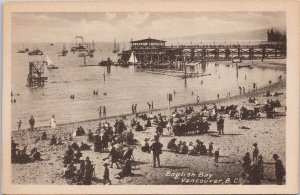 English Bay Vancouver BC British Columbia Beach Scene Unused PECO Postcard H41