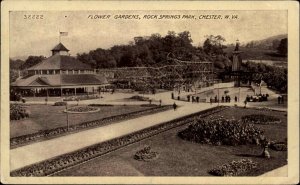 Chester WV Rock Springs Amusement Park Roller Coaster c1910 Postcard