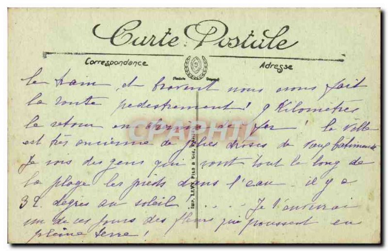 Guerande - The Netherlands Mail and the Remparts - Old Postcard