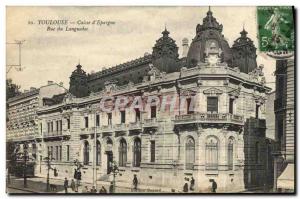 Old Postcard Bank Toulouse Caisse d & # 39Epargne Rue du Languedoc