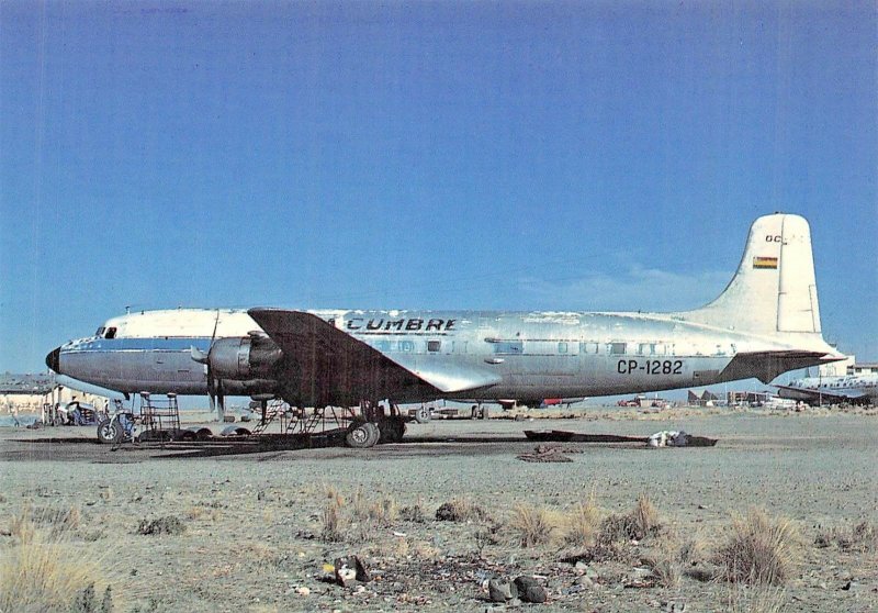 La Cumbre DC-6 A/C CP-1282 C/n 45530  Airplane Postcard