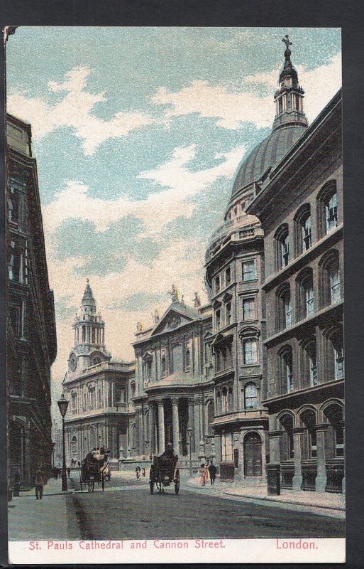 London Postcard - St Paul's Cathedral and Cannon Street  RS3522