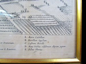 1682 MAP of SALUZZO ITALY by G. BOETTO Salvtiarum Civitas vulgo Saluzzo antique 