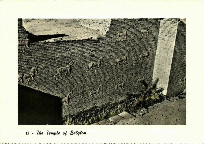 iraq, BABYLON BABIL بابل, Mesopotamia, Temple Scene (1960s) RPPC Postcard 