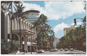Waikiki's Kalakaua Avenue, Waikiki, Oahu, Hawaii, United States, 40´s-60´s