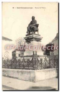 Postcard Old St Germain En Laye Statue Thiers
