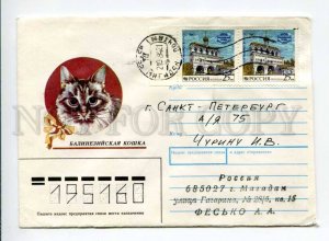 412450 USSR 1991 year Usova Balinese cat real posted Magadan cover