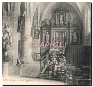 Old Postcard Batz Interior of the Church