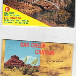 Lot of 2 Arizona Souvenir/Postcard Folders