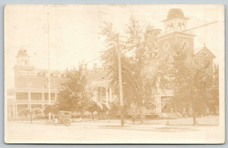 Nampa Idaho~Dewey Palace Hotel~Vintage Car~Razed 1963~Now Wells Fargo~1919 RPPC