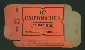 10 Cartouches Calibre 12 Empty Cardboard Box Container