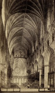 DC - Washington. Washington Cathedral, Architect's Drawing of Choir