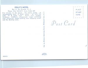 RIO GRANDE, New Jersey  NJ   Roadside POLLY'S MOTEL  Pool  ca 1960s    Postcard