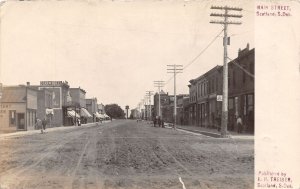 J61/ Scotland South Dakota Postcard RPPC c1910 Main Street Stores  139