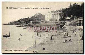 Old Postcard Pornic La Cote and the Beach of the Noevellard