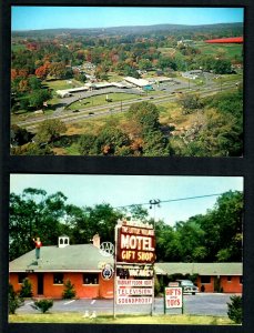 PXs The Littler Village Motel TV Gift Shop Auto, Aerial View Black Horse Motel