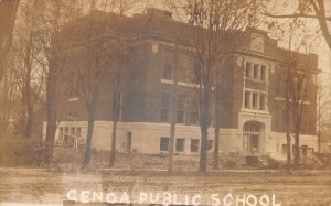 Genoa Ohio Public School Real Photo Vintage Postcard AA74634