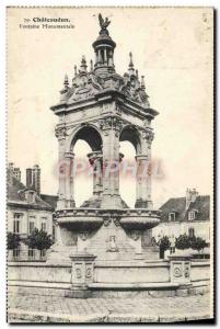 Old Postcard Chateaudun Monumental Fountain