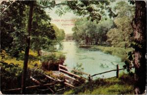 Scene on Upper Milwaukee River, Milwaukee WI c1910 Vintage Postcard P24