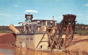 Gold Dredge Near Fairbanks, Alaska Placer Mining c1950s Vintage Postcard