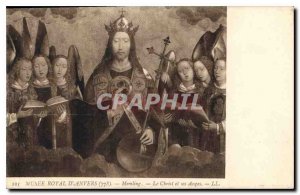 Old Postcard Musee Royal Antwerp Memling Christ and his angels