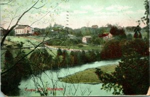 Vtg Postcard 1909 Markham Ontario Canada Vinegar Hill Panorama