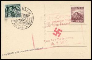 3rd Reich Germany Hitler Propaganda Card Maerisch Ostrau Provisional Mixed 71962