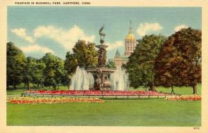 CT - Hartford. Bushnell Park. Corning Fountain, Capitol