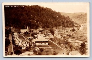 J87/ Gary West Virginia RPPC Postcard c20s Birdseye Railroad Depot Coal Mine 631