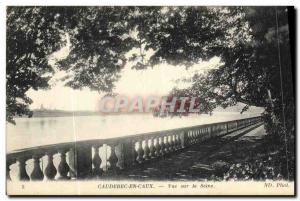 Old Postcard Caudebec en Caux Seine View