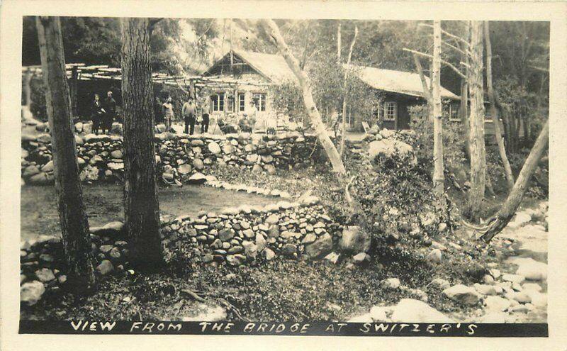 Bridge Switzer's 1920s Sierra Madre California RPPC Photo Postcard 336