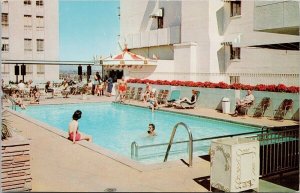 Hotel Adams Phoenix Arizona AZ Swimming Pool Vintage Postcard H28