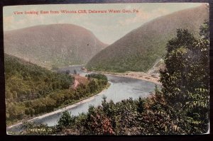 Vintage Postcard 1911 View East from Winona Clift,  Delaware Water Gap, PA